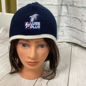 Jiffy Lube winter hat/beanie navy blue & white one size